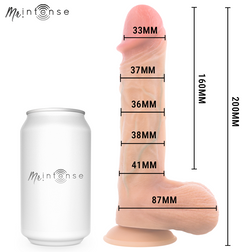 MR INTENSE LOGAN VIBRATING DILDO IN SILICONE WITH WARMING EFFECT AND REMOTE CONTROL 20 CM O 41 CM