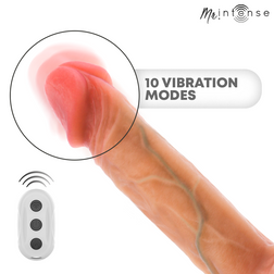 MR INTENSE LOGAN VIBRATING DILDO IN SILICONE WITH WARMING EFFECT AND REMOTE CONTROL 20 CM O 41 CM