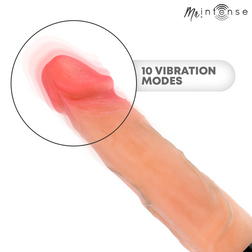 Gode Mr. Intense Jean avec va-et-vient, chauffe et 10 vibrations.