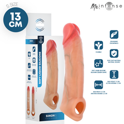 Simon S flesh-coloured liquid silicone penis sleeve, 13 cm.