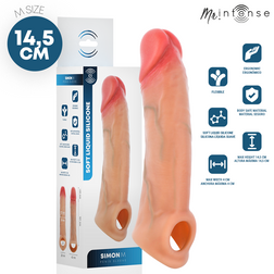 Simon M flesh-coloured liquid silicone penis sleeve, 14.5 cm.