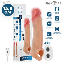 Mr. Intense Arnold M penis sleeve in flesh-coloured silicone for intimate pleasure.