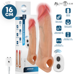 Mr. Intense Arnold L penis sleeve in flesh-coloured silicone for intimate pleasure.