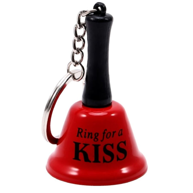 Red Ring for a KISS bell keyring with a black handle.