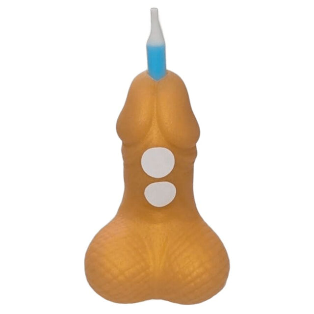 DIABLO PICANTE BOUGIE DOREE EN FORME DE PENIS POUR ANNIVERSAIRE
