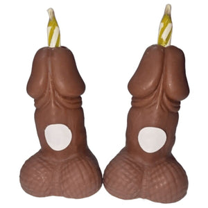 DIABLO PICANTE BOUGIES CHIFFRES D ANNIVERSAIRE EN FORME DE PENIS TON FONCE 2 UNITES