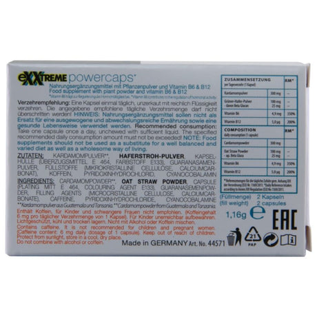 HOT EXXTREME CAPSULES PUISSANCE MAN 2 UNITES