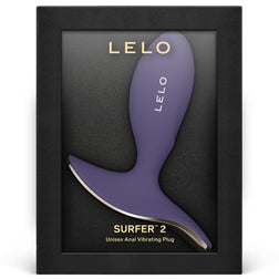 Plug anal connecté Surfer 2 en silicone violet — vue de face