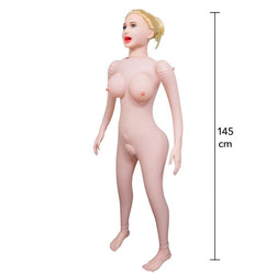 Poupée gonflable double entrée Lusty Lola 145 cm — vue de profil