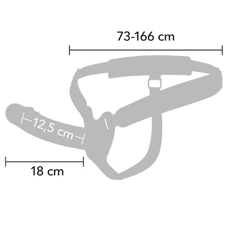 HIDDEN DESIRE INFERNO MANCHON PENIS AVEC STRAP ON EN SILICONE 18 CM