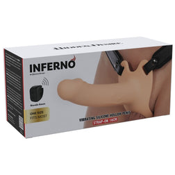 HIDDEN DESIRE INFERNO MANCHON PENIS VIBRANT AVEC STRAP ON 16 CM