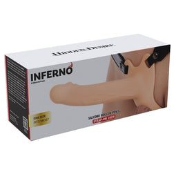 HIDDEN DESIRE INFERNO PENISSLEEVE MIT STRAP-ON, 20 CM
