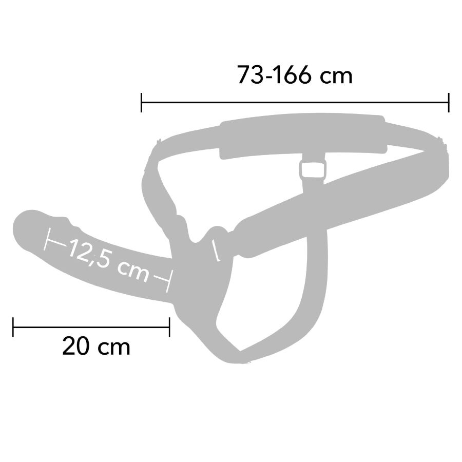 HIDDEN DESIRE INFERNO MANCHON PENIS AVEC STRAP ON 20 CM