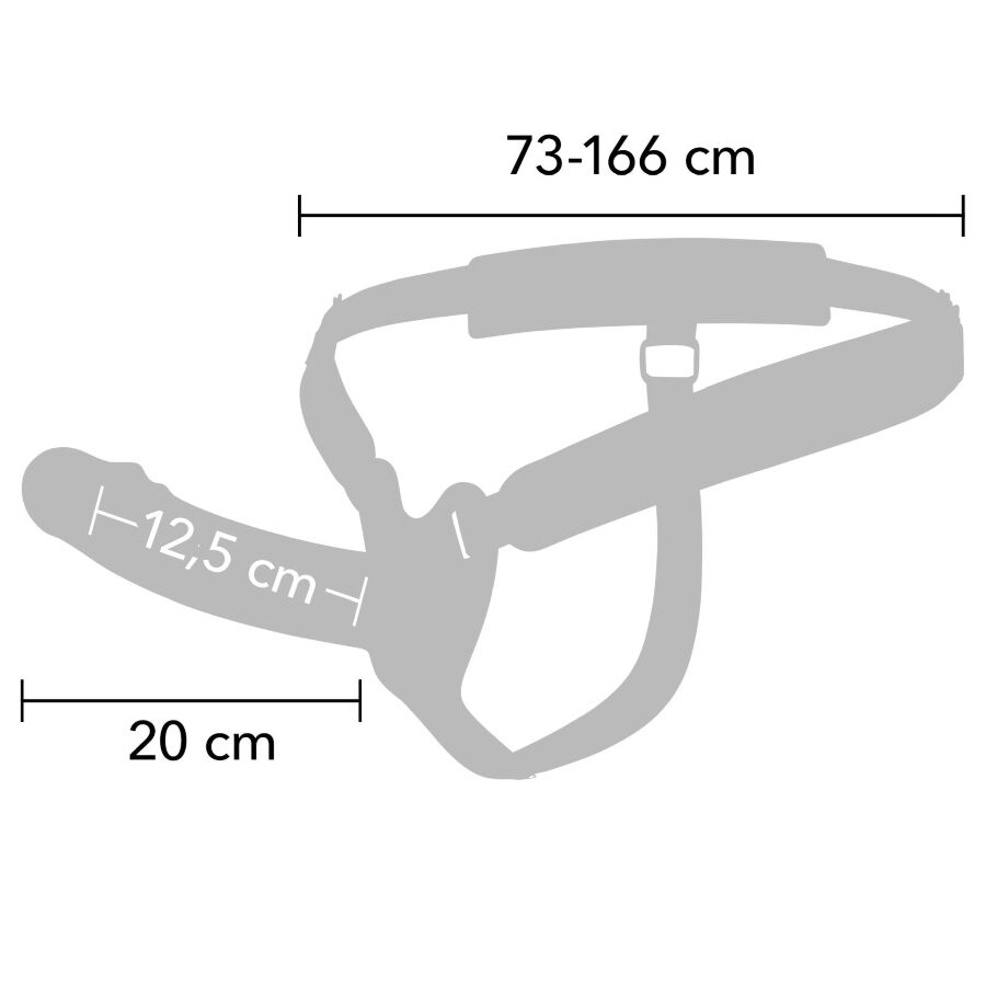HIDDEN DESIRE INFERNO MANCHON PENIS VIBRANT AVEC STRAP ON 20 CM
