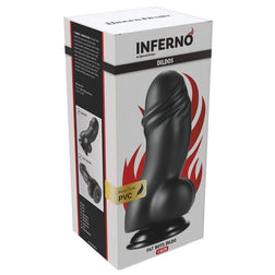 Gode épais courbé stimulation prostate ventouse 19 cm — vue de profil