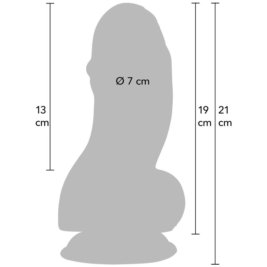 Gode épais courbé stimulation prostate ventouse 19 cm — vue détaillée