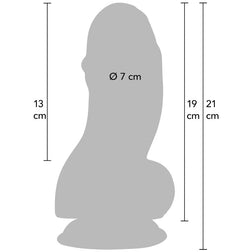 Gode épais courbé stimulation prostate ventouse 19 cm — vue détaillée