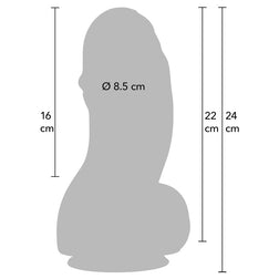 Gode XXL extra épais 22 cm — vue de profil