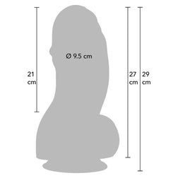 Gode XXL extra épais 27 cm — vue de profil