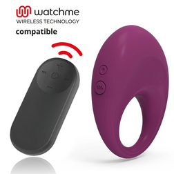 Cockring vibrant Coverme Dylan avec télécommande Watchme compatible vendue séparément