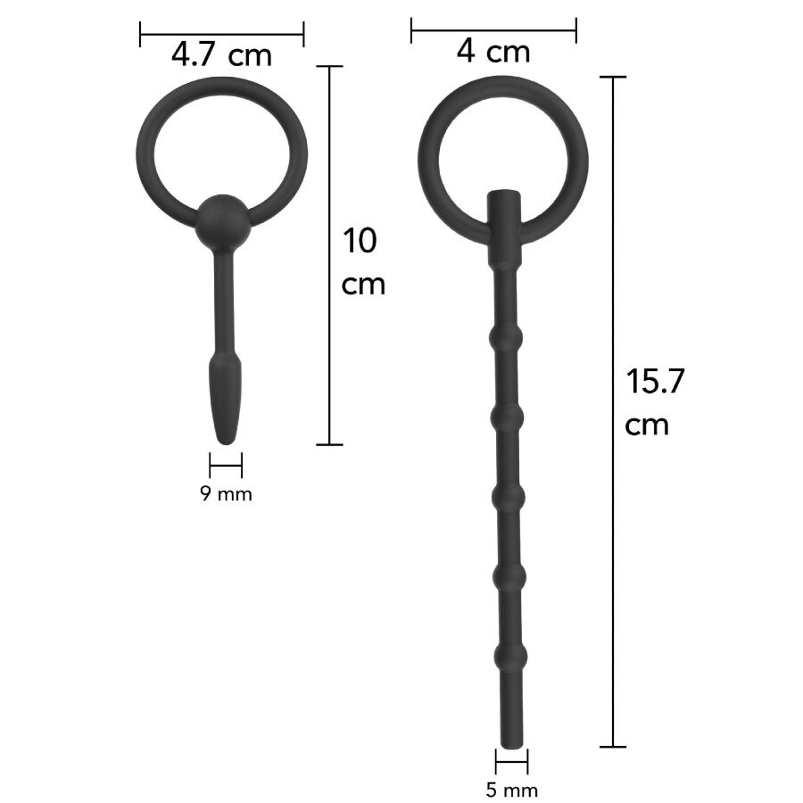 Set 2 plugs urétraux avec boucle silicone — emballage