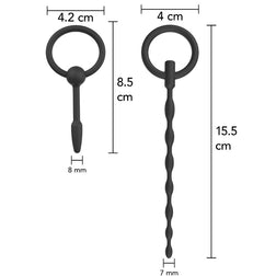 Set 2 plugs urétraux avec anneau silicone débutant — Extreme Starter — vue 4