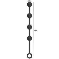 Chapelet anal 4 boules silicone — vue détaillée