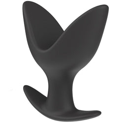 Gode Plug anal ancre en silicone 5,8 cm — Heavy Anchor Expander M noir vu de face