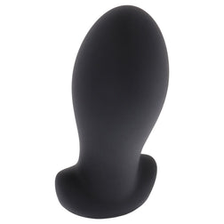 Gode Plug d'entraînement anal 7,5 cm — Heavy Anal Stretcher XL en Silicone médical noir 13.0 cm vu de face