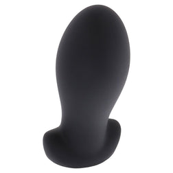 Dildo Anal-Trainingsplug, 5,5 cm – Heavy Anal Stretcher M aus schwarzem medizinischem Silikon, 10.0 cm, Vorderansicht