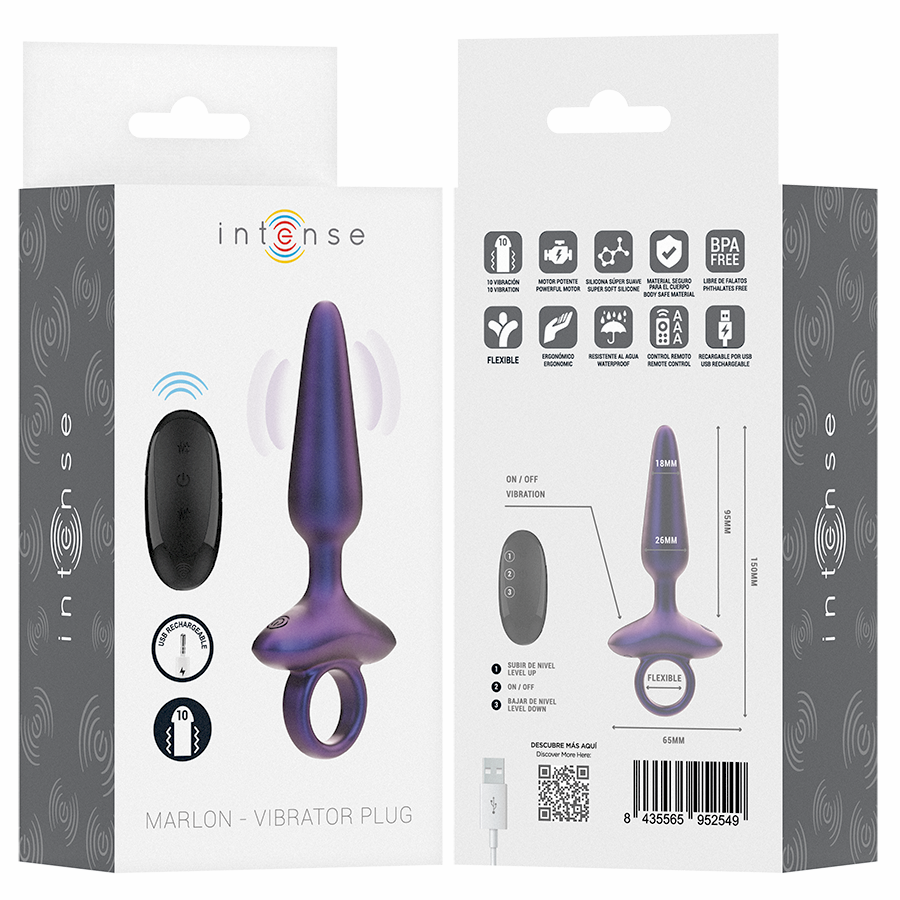 INTENSE MARLON PLUG ANAL VIBRANT MODELE 4 TELECOMMANDE