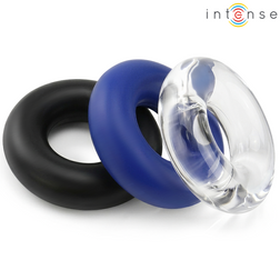 INTENSE ENSEMBLE DE 3 ANNEAUX PENIS DE COULEURS VARIEES