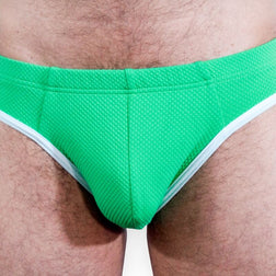 Slip de la marque Burn modèle 022 vert pour le plaisir intime.