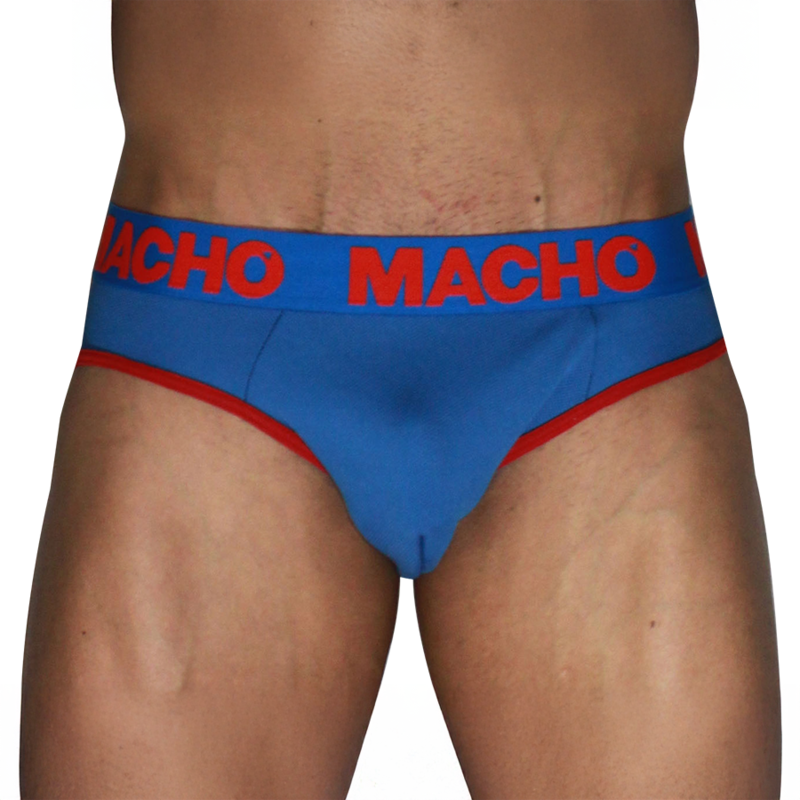 MACHO MCH005 SLIP CLASICO AZULON ROJO S