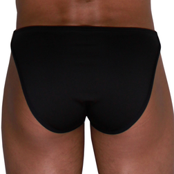 Dos couvrant du slip Macho MCH010 noir, avec côtés échancrés