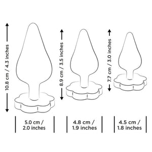ROMP KIT D ENTRAINEMENT ANAL LUSTER S M L AVEC BASE EN FORME DE FLEUR