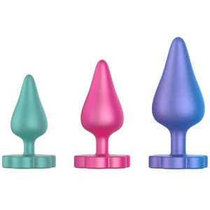 ROMP KIT D ENTRAINEMENT ANAL LUSTER S M L AVEC BASE EN FORME DE FLEUR