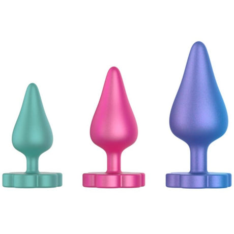ROMP KIT D ENTRAINEMENT ANAL LUSTER S M L AVEC BASE EN FORME DE FLEUR