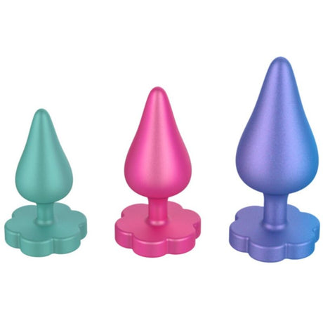 ROMP KIT D ENTRAINEMENT ANAL LUSTER S M L AVEC BASE EN FORME DE FLEUR