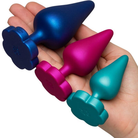 ROMP KIT D ENTRAINEMENT ANAL LUSTER S M L AVEC BASE EN FORME DE FLEUR