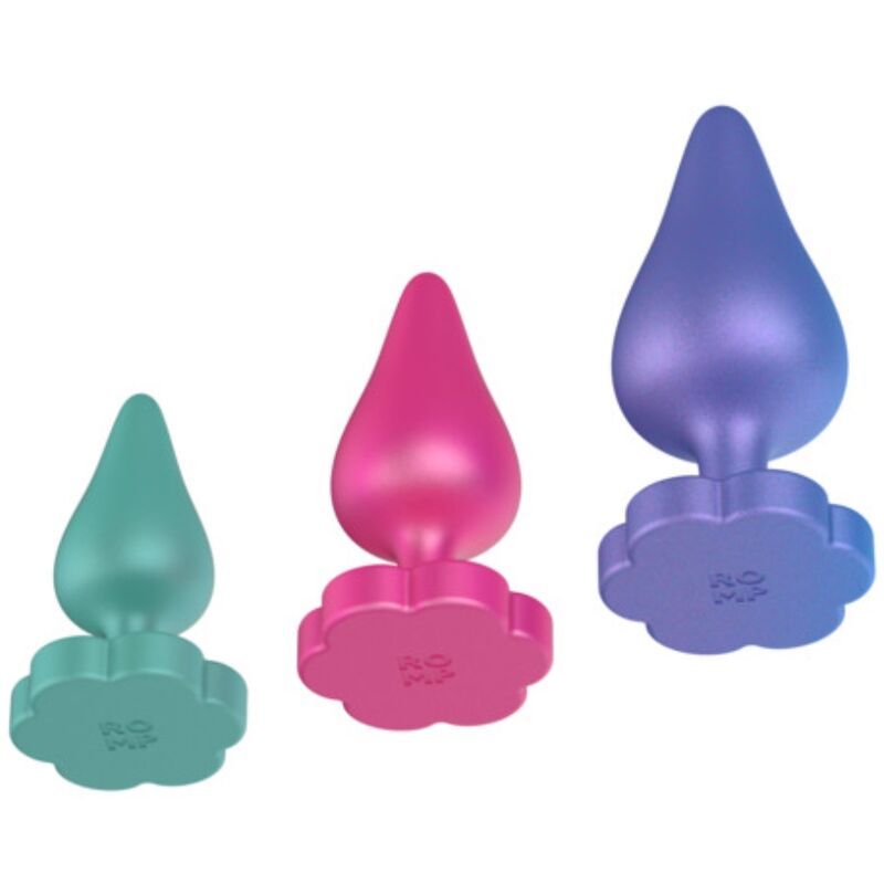ROMP KIT D ENTRAINEMENT ANAL LUSTER S M L AVEC BASE EN FORME DE FLEUR