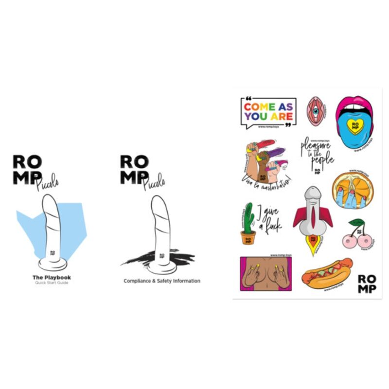 ROMP PICCOLO GODEMICHET EN SILICONE AVEC VENTOUSE TRICOLORE 14 CM
