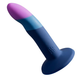 Gode prostatique Piccolo bleu et violet avec base ventouse
