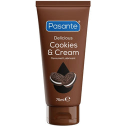 Lubrifiant de la marque Pasante modèle aromatisé cookies & cream 75 ml pour le plaisir intime.