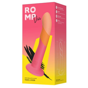 ROMP DIZI GODEMICHET EN SILICONE AVEC VENTOUSE TRICOLE 18 CM