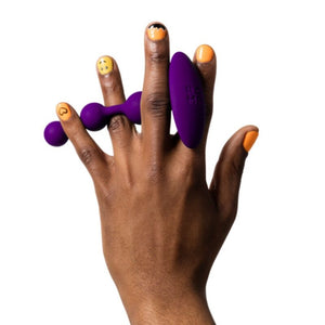 ROMP AMP PERLES ANALES EN SILICONE FLEXIBLE VIOLETTES 125 CM