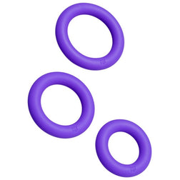 Cockring de la marque Romp modèle Remix Trio en Silicone violet pour le plaisir intime.