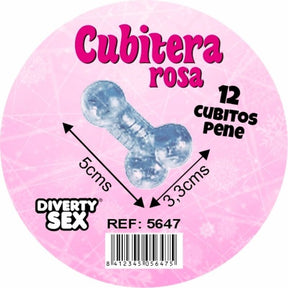 DIABLO PICANTE 12 PENIS EN SILICONE DUR POUR SEAU A GLACE SUSPENDU ROSE