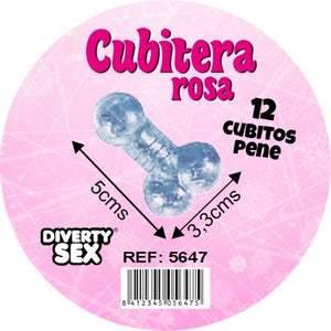 DIABLO PICANTE 12 PENIS EN SILICONE DUR POUR SEAU A GLACE SUSPENDU ROSE