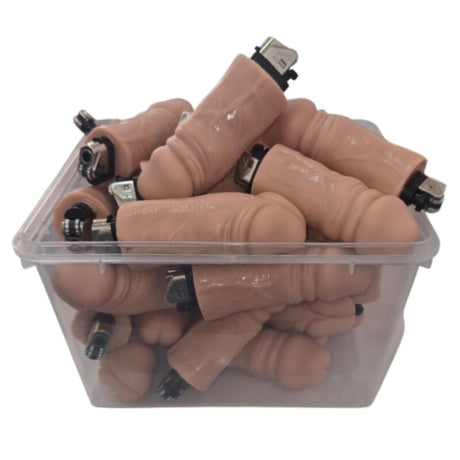 Accessoire modèle Lot de 30 briquets en forme de pénis pour le plaisir intime.